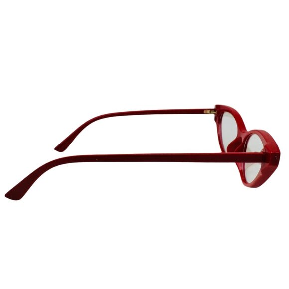 6042 | Red Clear Lens Blue Light Glasses - Picture 3 of 5